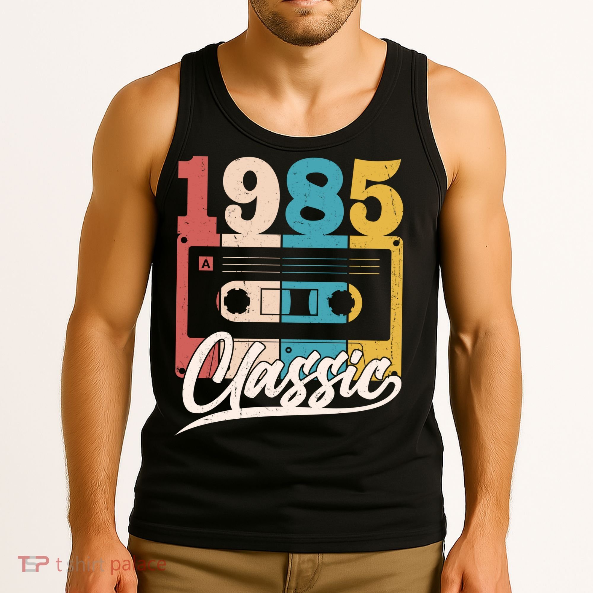 Retro Classic 1985 Birthday Cassette Tape Tank Top