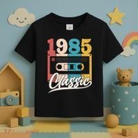 Retro Classic 1985 Birthday Cassette Tape Toddler T-Shirt thumb 3