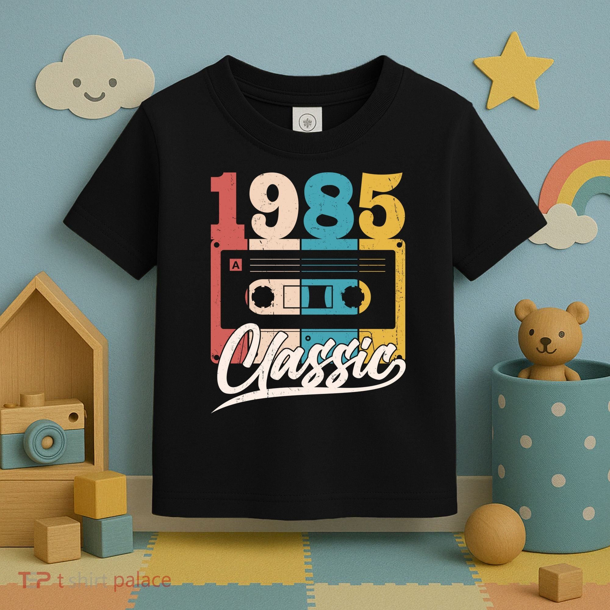 Retro Classic 1985 Birthday Cassette Tape Toddler T-Shirt
