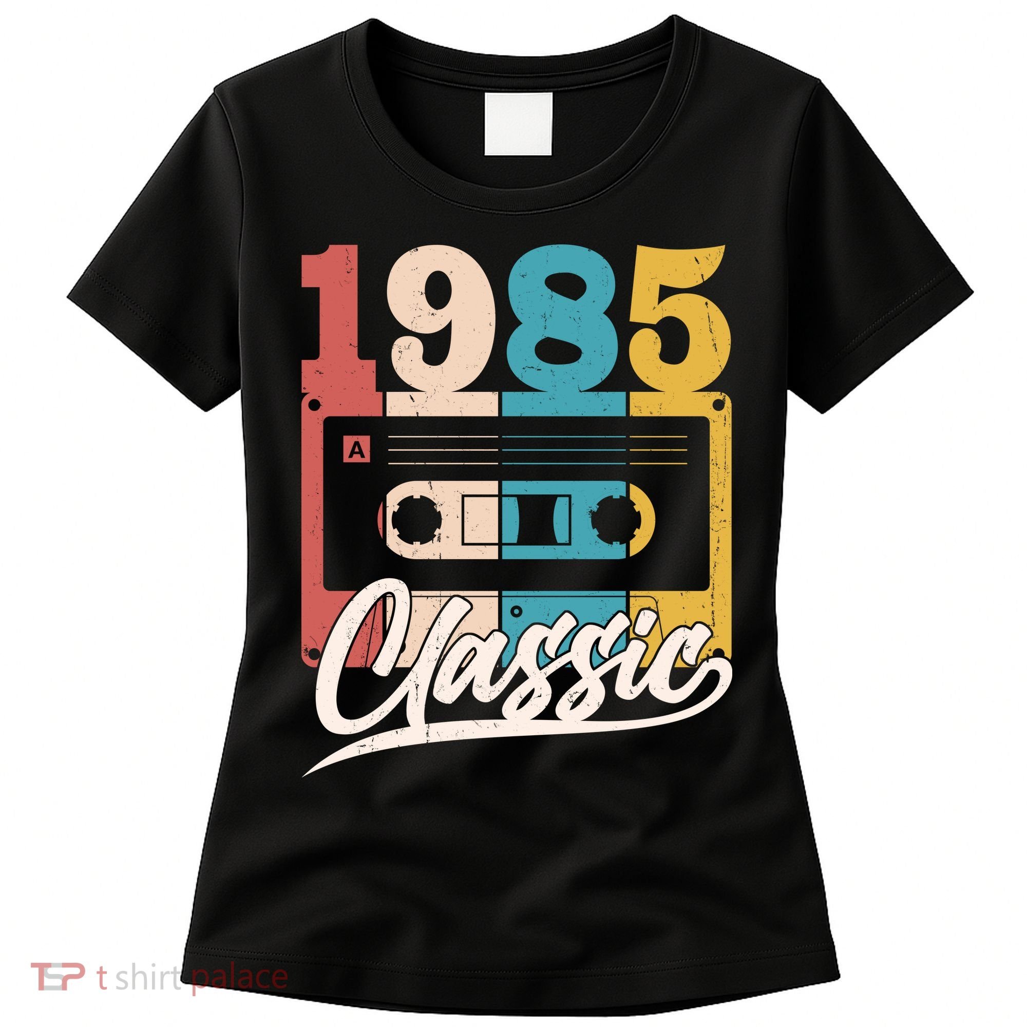 Retro Classic 1985 Birthday Cassette Tape Women's T-Shirt