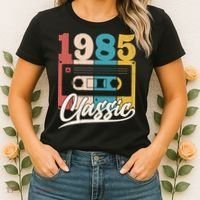 Retro Classic 1985 Birthday Cassette Tape Women's T-Shirt thumb 2