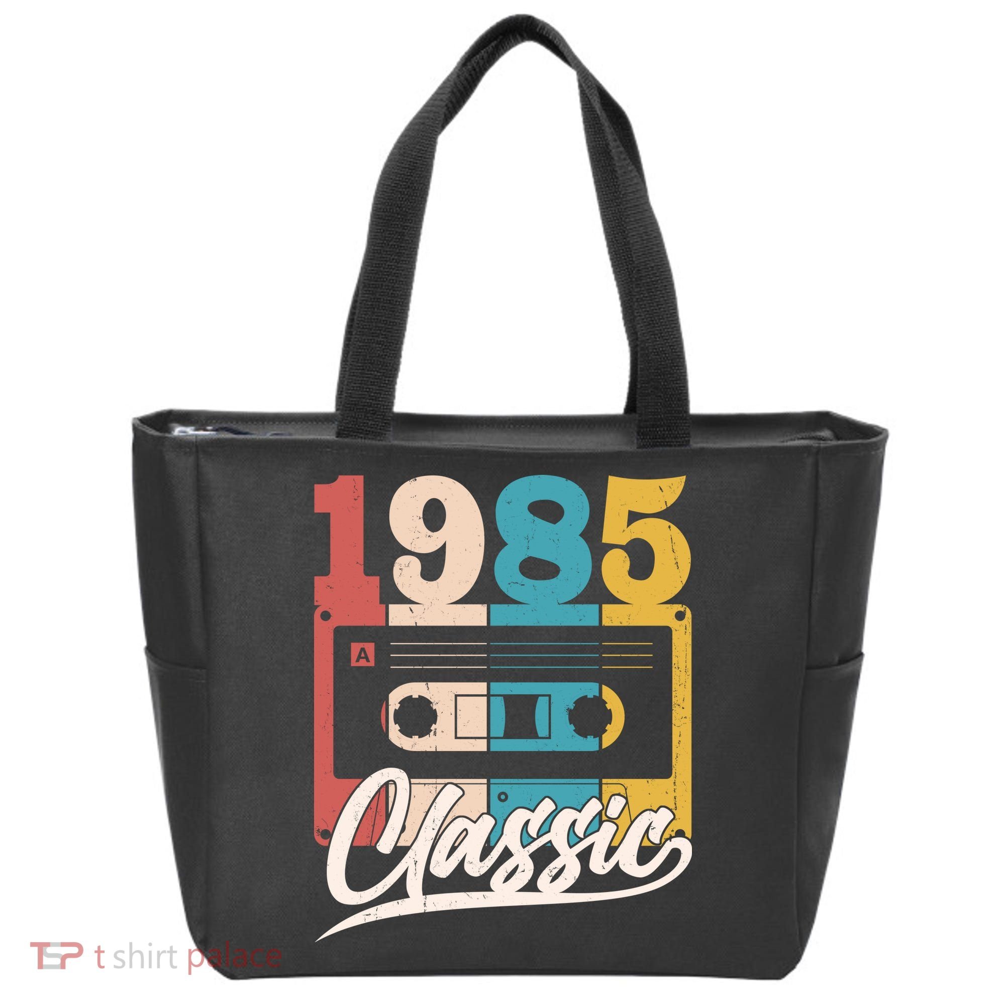 Retro Classic 1985 Birthday Cassette Tape Tote Bag