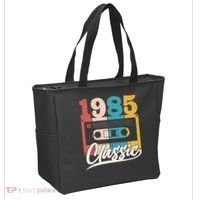 Retro Classic 1985 Birthday Cassette Tape Tote Bag thumb 2