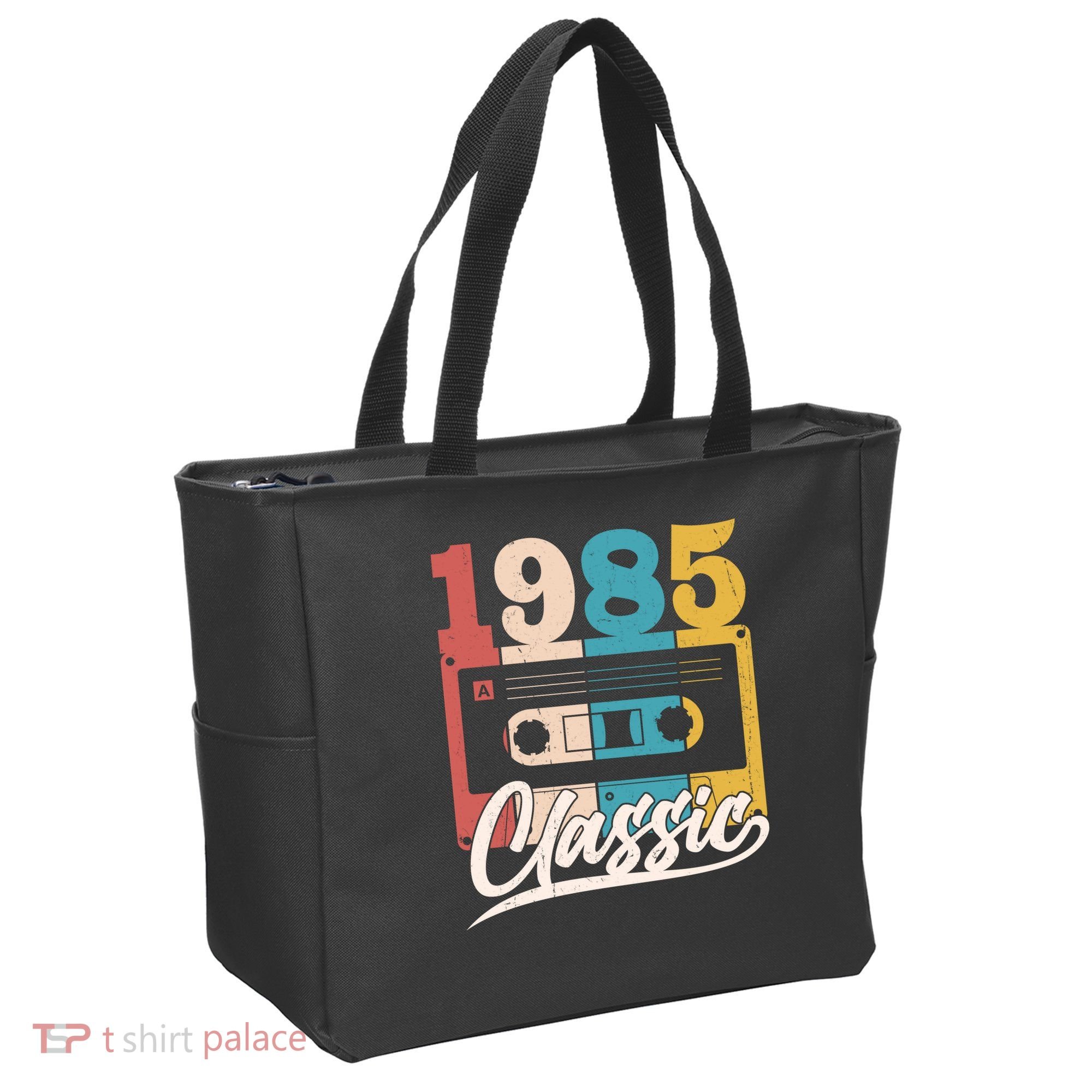 Retro Classic 1985 Birthday Cassette Tape Tote Bag