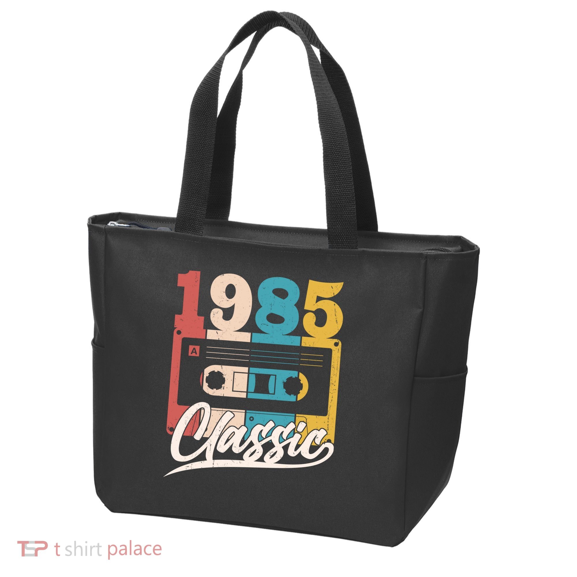Retro Classic 1985 Birthday Cassette Tape Tote Bag