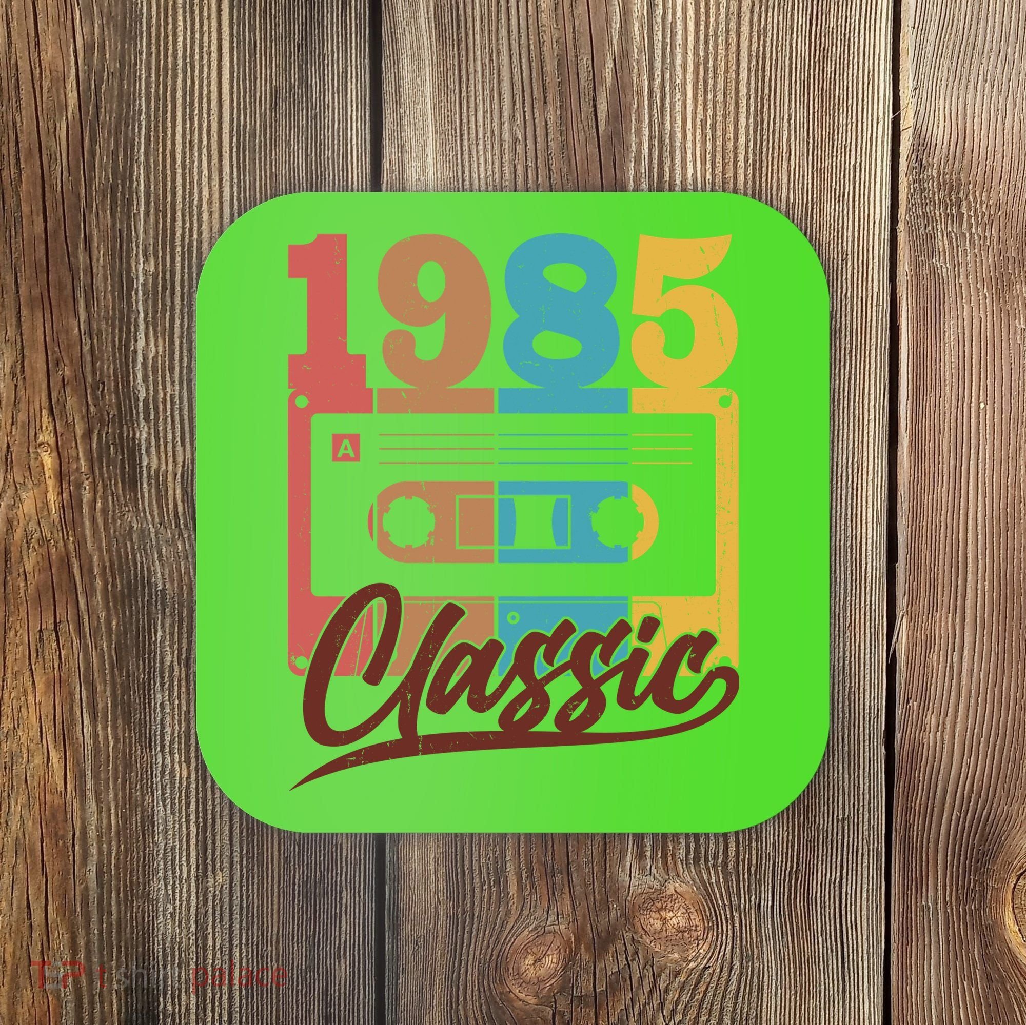 Retro Classic 1985 Birthday Cassette Tape Coaster