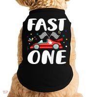 Race Car 1st Birthday Fast One This Little Racer Is One Year Doggie Tank thumb 0