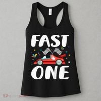 Race Car 1st Birthday Fast One This Little Racer Is One Year Women's Tank Top thumb 3