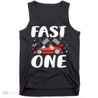 Race Car 1st Birthday Fast One This Little Racer Is One Year Tank Top thumb 0