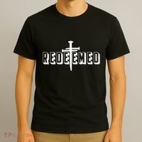 Redeemed Collection 3 Nails Cross Jesus Christ Christian Catholic T-Shirt thumb 3