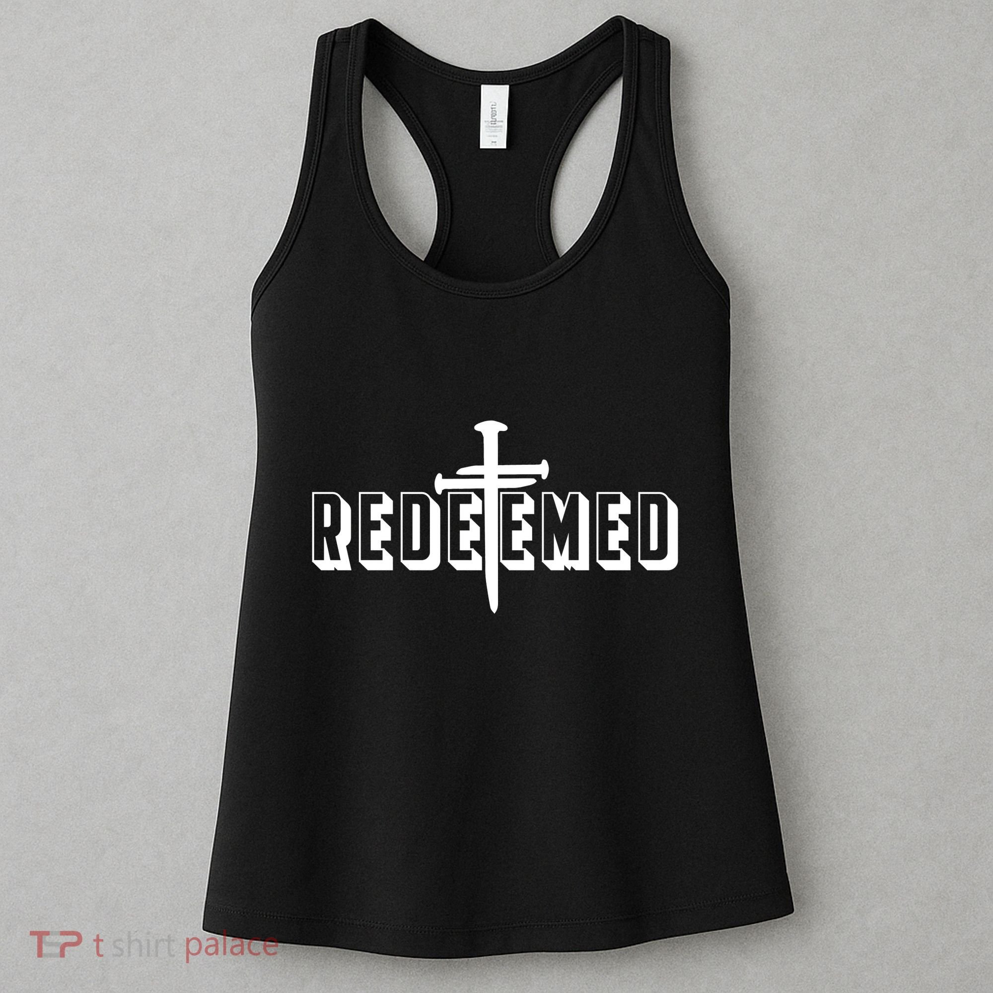Redeemed Collection 3 Nails Cross Jesus Christ Christian Catholic Women's Tank Top