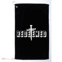 Redeemed Collection 3 Nails Cross Jesus Christ Christian Catholic Golf Towel thumb 0
