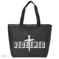 Redeemed Collection 3 Nails Cross Jesus Christ Christian Catholic Tote Bag thumb 0
