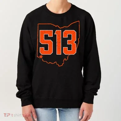 Retro Cincinnati 513 Area Code Ohio Women's Sweatshirt