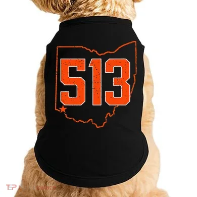 Retro Cincinnati 513 Area Code Ohio Doggie Tank