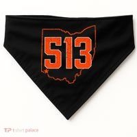 Retro Cincinnati 513 Area Code Ohio USA-Made Doggie Bandana thumb 0