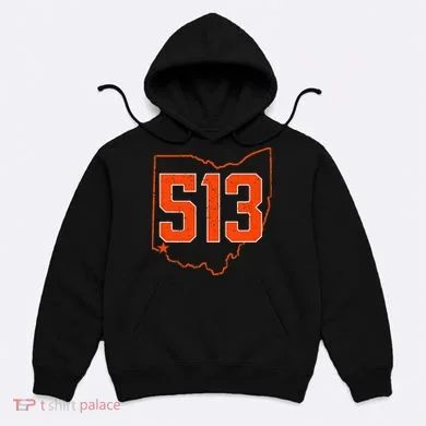 Retro Cincinnati 513 Area Code Ohio Hoodie
