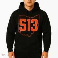Retro Cincinnati 513 Area Code Ohio Hoodie thumb 2