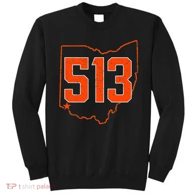 Retro Cincinnati 513 Area Code Ohio Sweatshirt