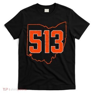 Retro Cincinnati 513 Area Code Ohio T-Shirt