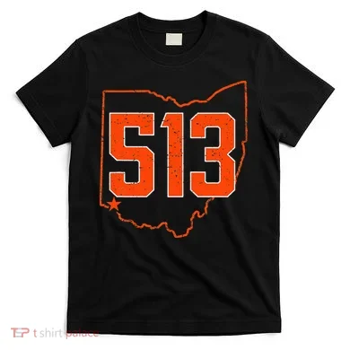 Retro Cincinnati 513 Area Code Ohio T-Shirt