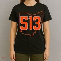 Retro Cincinnati 513 Area Code Ohio T-Shirt thumb 4