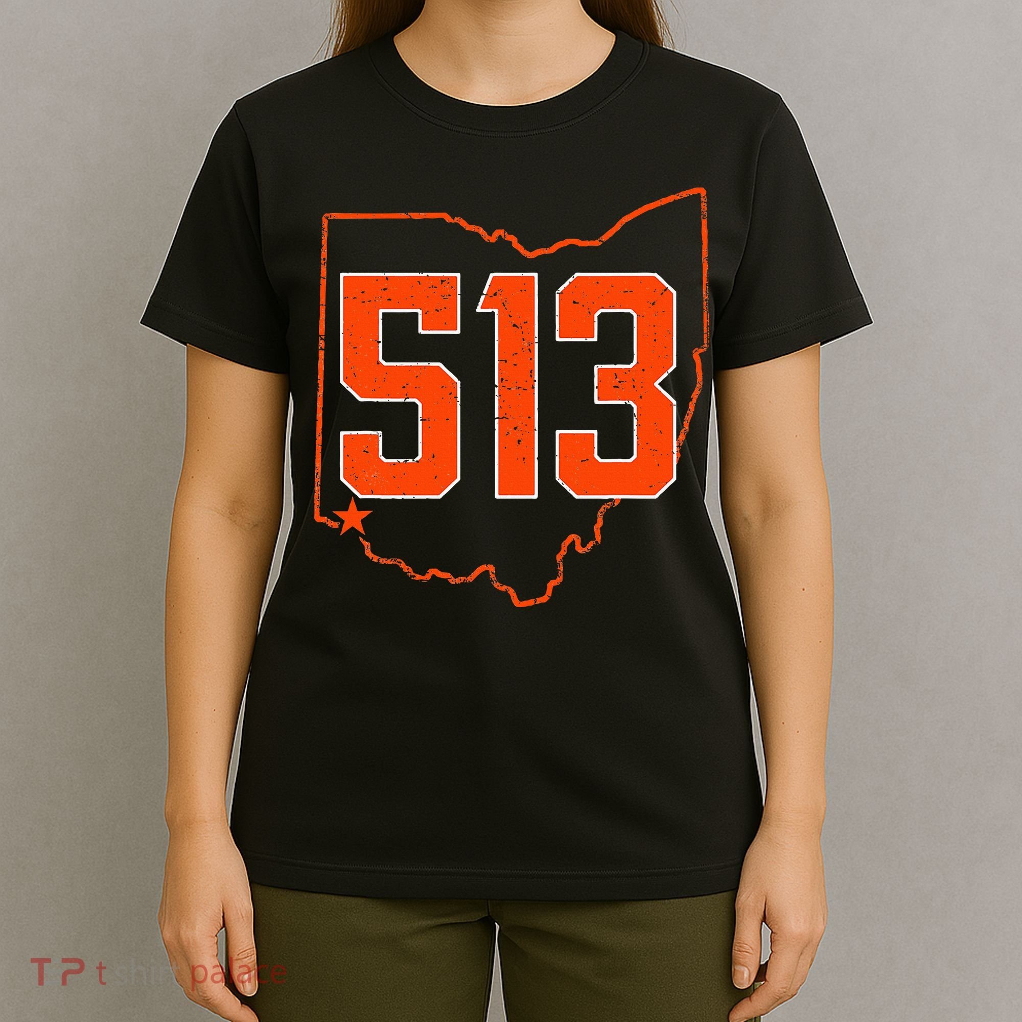 Retro Cincinnati 513 Area Code Ohio T-Shirt