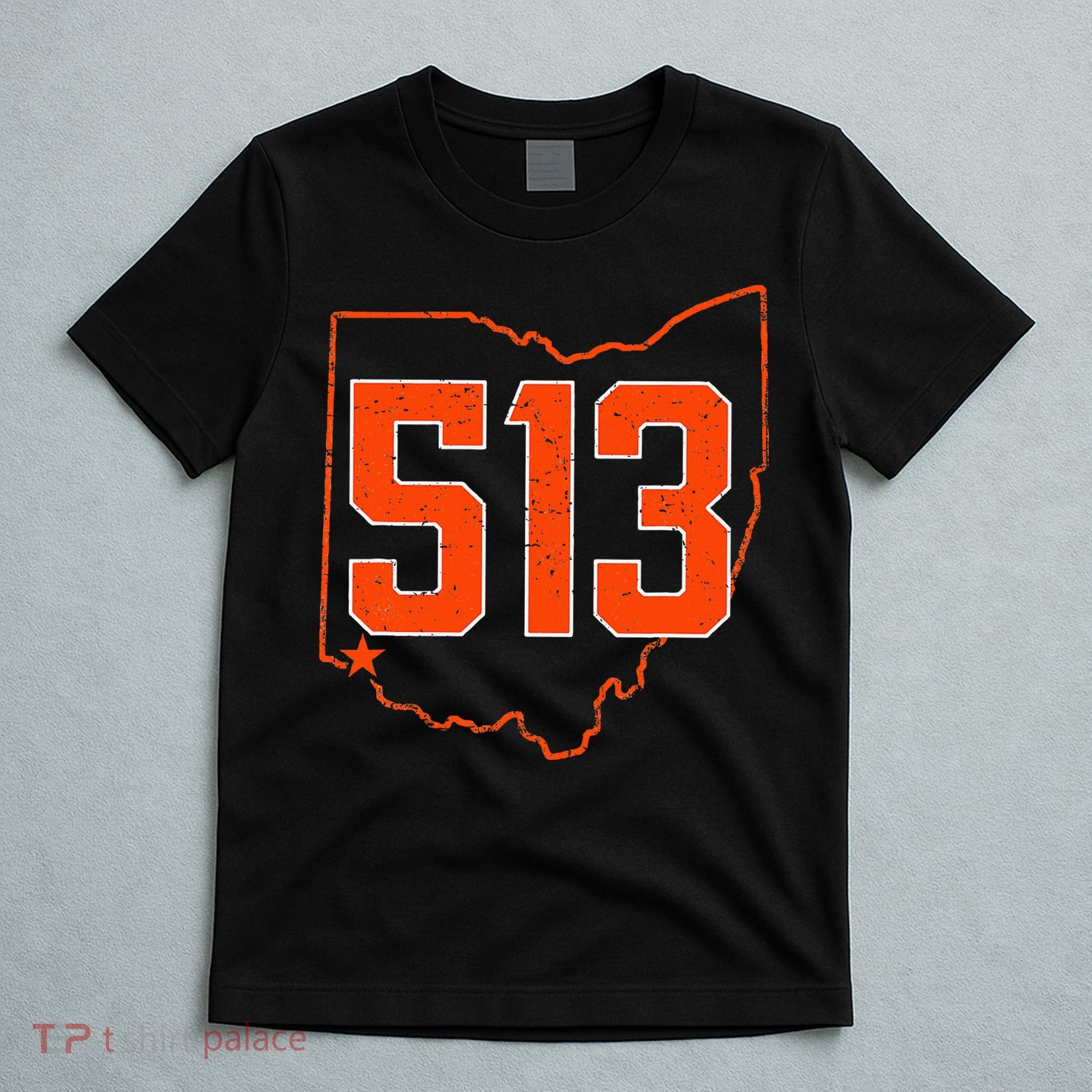 Retro Cincinnati 513 Area Code Ohio T-Shirt