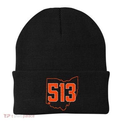 Retro Cincinnati 513 Area Code Ohio Beanie