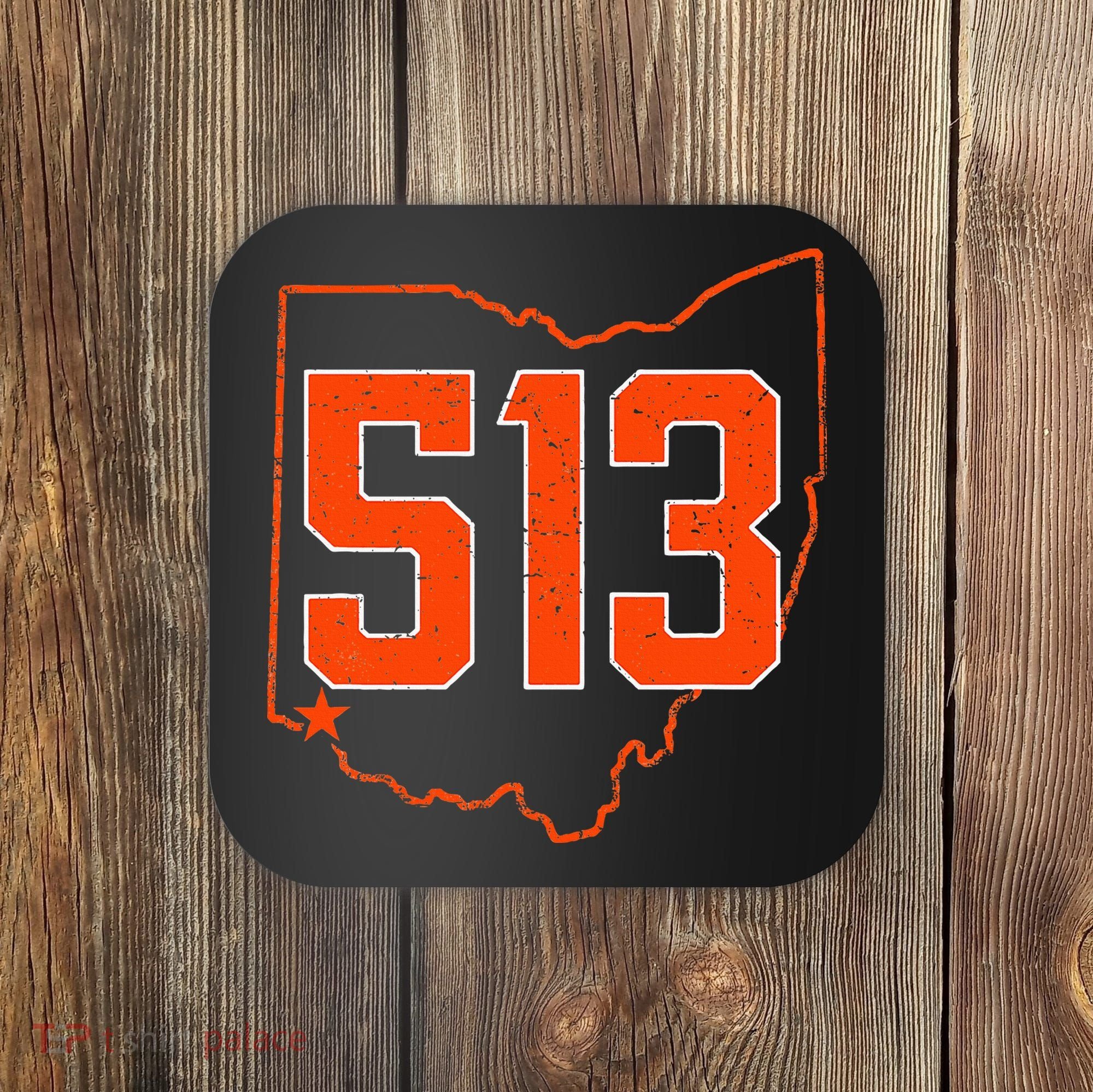 Retro Cincinnati 513 Area Code Ohio Coaster