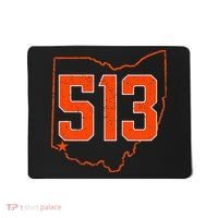 Retro Cincinnati 513 Area Code Ohio Mousepad thumb 0