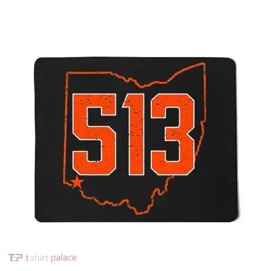 Retro Cincinnati 513 Area Code Ohio Mousepad