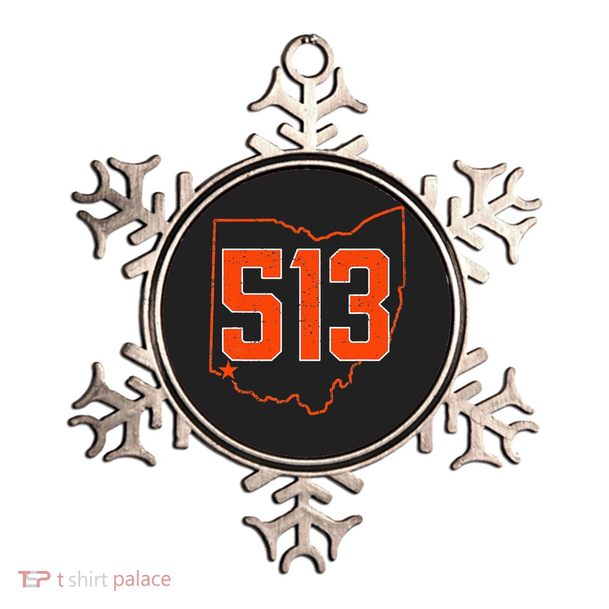 Retro Cincinnati 513 Area Code Ohio Ornament