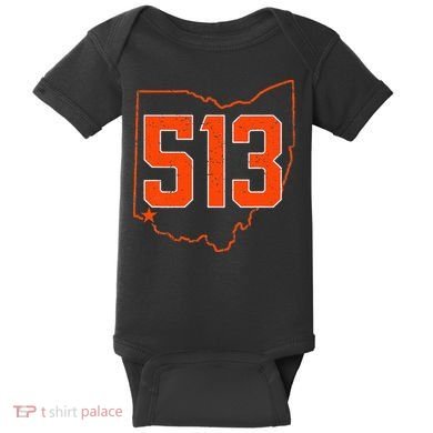 Retro Cincinnati 513 Area Code Ohio Baby Bodysuit