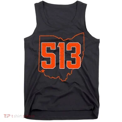 Retro Cincinnati 513 Area Code Ohio Tank Top