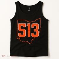 Retro Cincinnati 513 Area Code Ohio Tank Top thumb 2