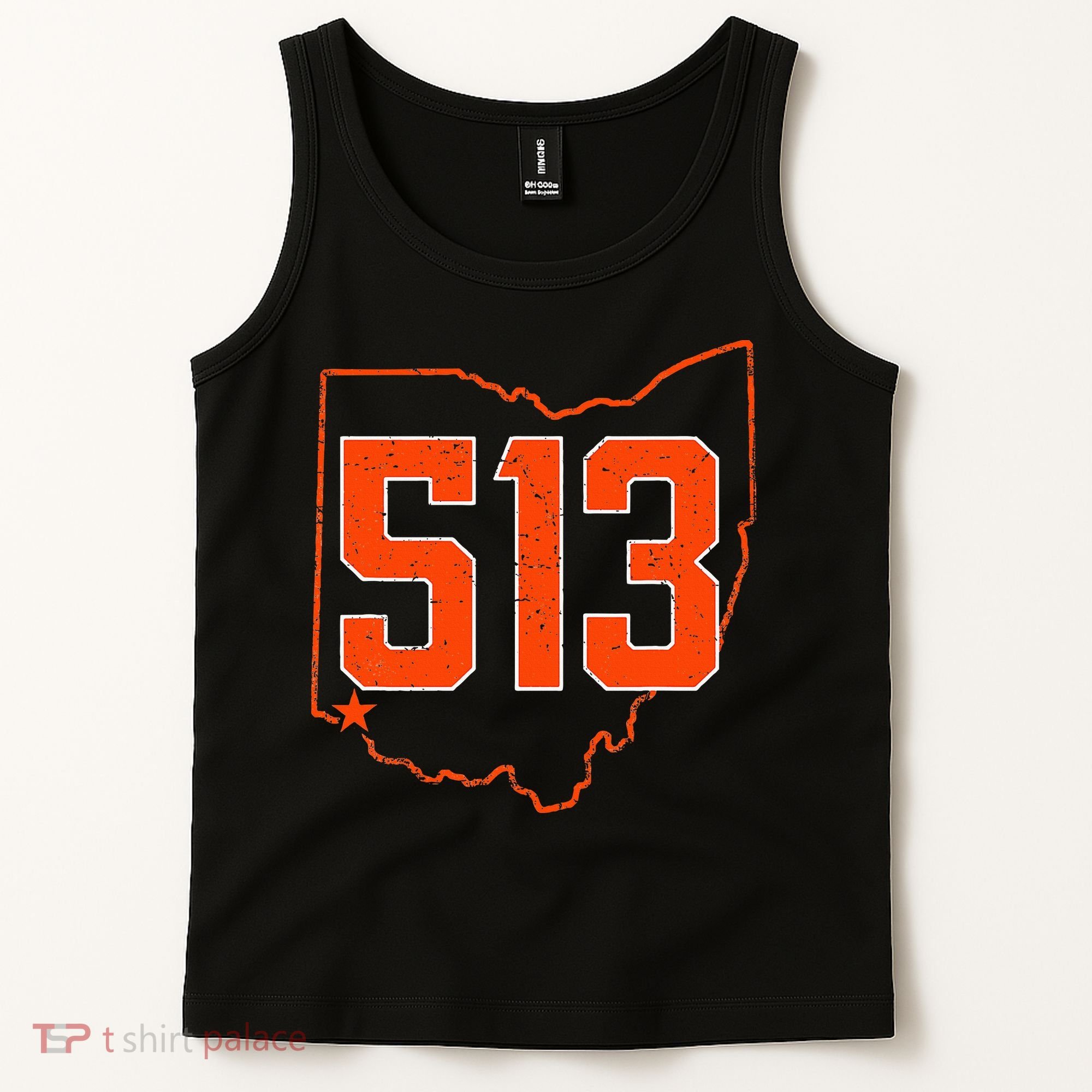 Retro Cincinnati 513 Area Code Ohio Tank Top
