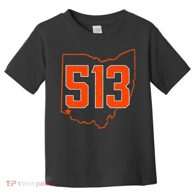 Retro Cincinnati 513 Area Code Ohio Toddler T-Shirt