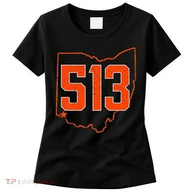 Retro Cincinnati 513 Area Code Ohio Women's T-Shirt