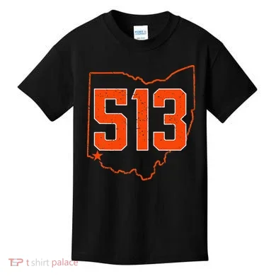 Retro Cincinnati 513 Area Code Ohio Kids T-Shirt