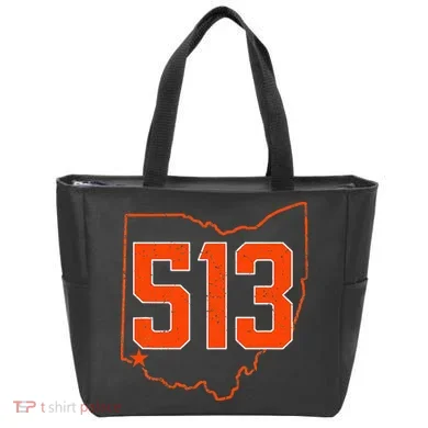 Retro Cincinnati 513 Area Code Ohio Tote Bag
