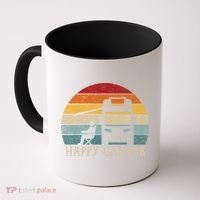 Rv Camping 70s 80s Retro Happy Camper Cool Gift Coffee Mug thumb 0
