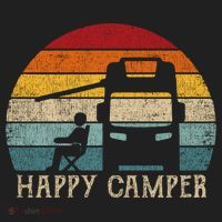 Rv Camping 70s 80s Retro Happy Camper Cool Gift Hat thumb 2