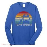 Rv Camping 70s 80s Retro Happy Camper Cool Gift Long Sleeve Shirt thumb 0