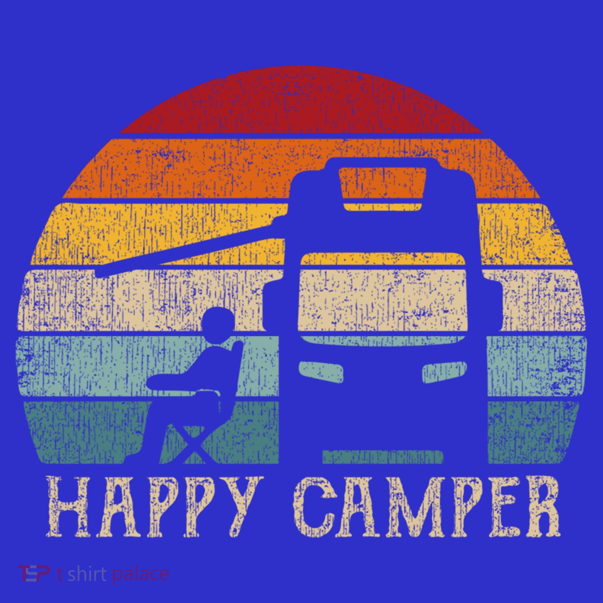 Rv Camping 70s 80s Retro Happy Camper Cool Gift Apron