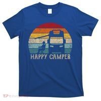Rv Camping 70s 80s Retro Happy Camper Cool Gift T-Shirt thumb 0