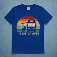 Rv Camping 70s 80s Retro Happy Camper Cool Gift T-Shirt thumb 5