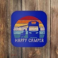 Rv Camping 70s 80s Retro Happy Camper Cool Gift Coaster thumb 0