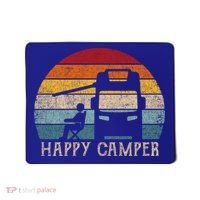 Rv Camping 70s 80s Retro Happy Camper Cool Gift Mousepad thumb 0