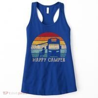 Rv Camping 70s 80s Retro Happy Camper Cool Gift Women's Tank Top thumb 0